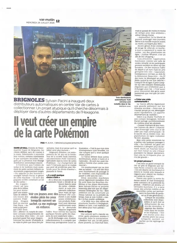 Aperçu de l’article Var-Matin du 29 juillet 2026