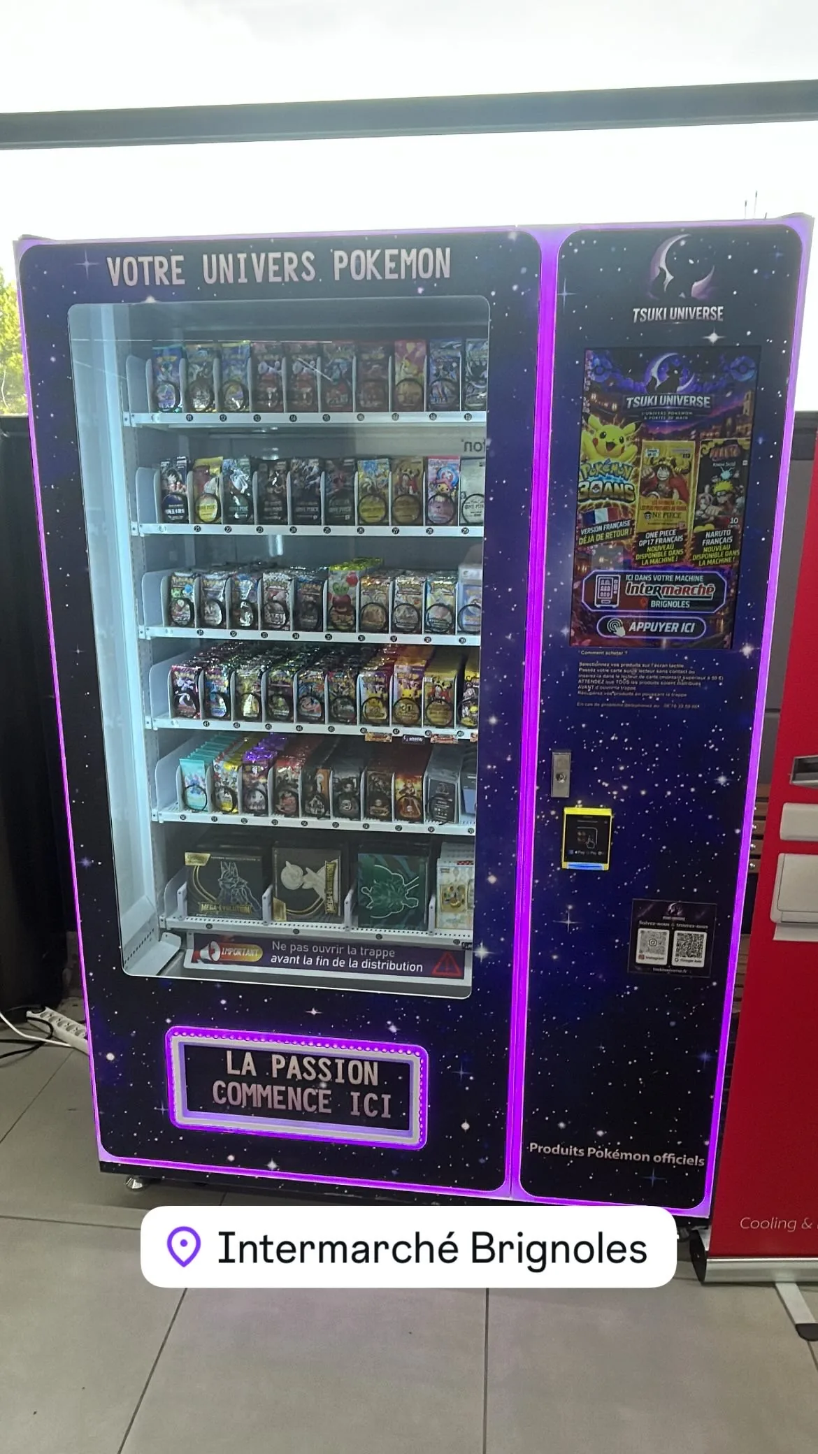 Machine Tsuki Universe de Brignoles réapprovisionnée le 30 septembre 2026