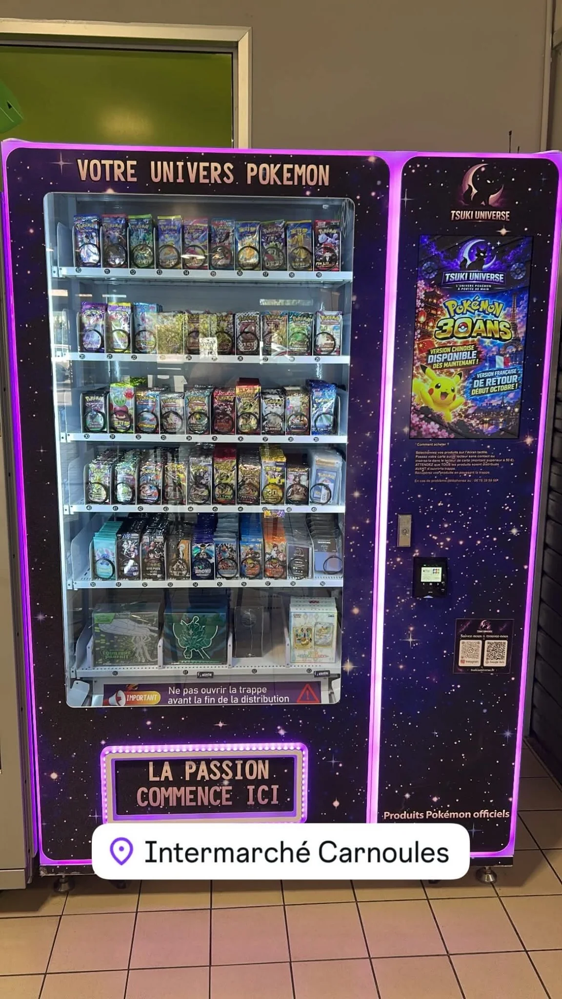 Machine Tsuki Universe de Carnoules après le réapprovisionnement de fin septembre 2026